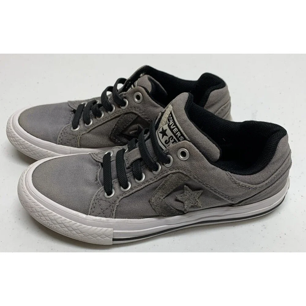 Converse Pro Blaze Shoes Sneakers Youth 13 Gray Star Chevron Canvas